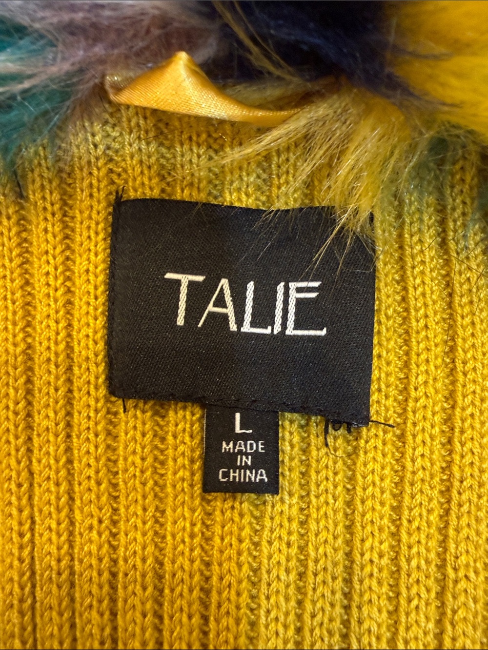TAUE Multicolor Faux Fur Teddy Jacket - Bold Patchwork - Picture 3 of 10